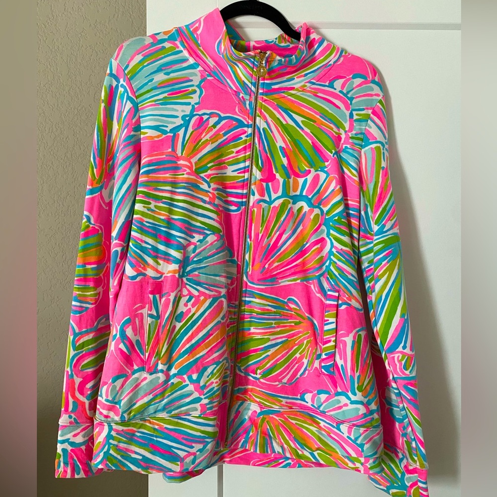 Lilly Pulitzer Zip Up Jacket Pink Pout Shellabrate